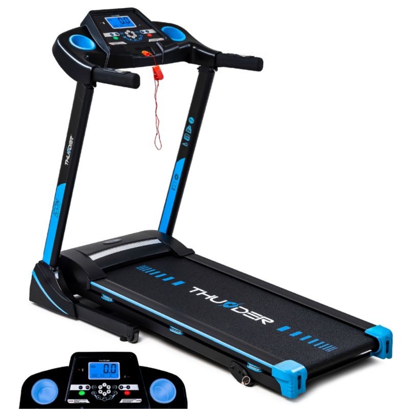Bieżnia elektryczna THUNDER ICON-BLUE składana 17 km/h amortyzacja nachylenie LCD Bluetooth 12 programów 1szt.