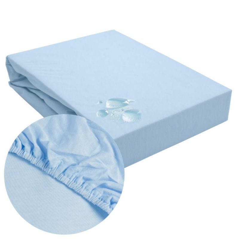 Prześcieradło ochronne Darymex wodoodporne z gumką 2w1, rozmiar 80x200 SG kolor niebieski 1 szt.