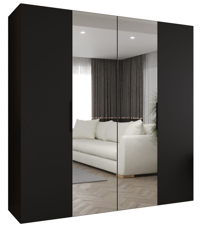 Szafa uchylna Abiks MARBELLA 2 200 wys 202 cm Czarny + Czarny 1 szt