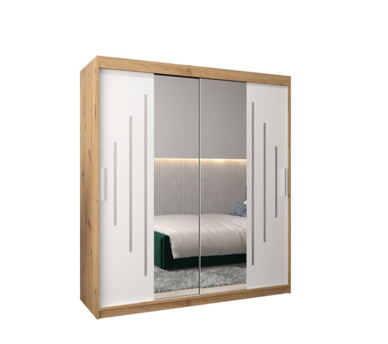 Szafa przesuwna Garderoba Abiks YORK 1 180 artisan/biały 1 szt.