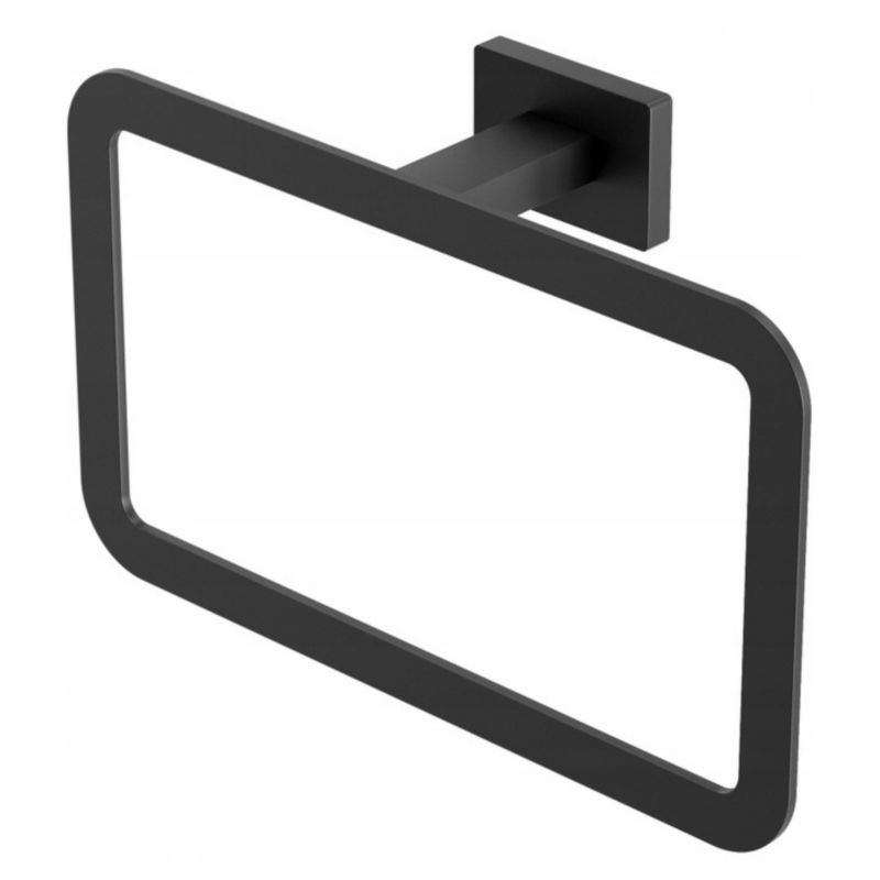 Uchwyt Kwadratowy Granitan Drążek Na Ręcznik Łazienkowy Caro Czarny Wieszak 1 szt.