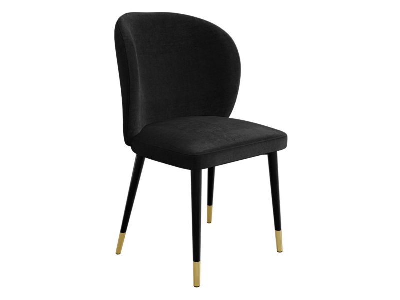 Krzesło MIRJAN 24 tapicerowane Cleo czarny czarny/złoty 1 szt.