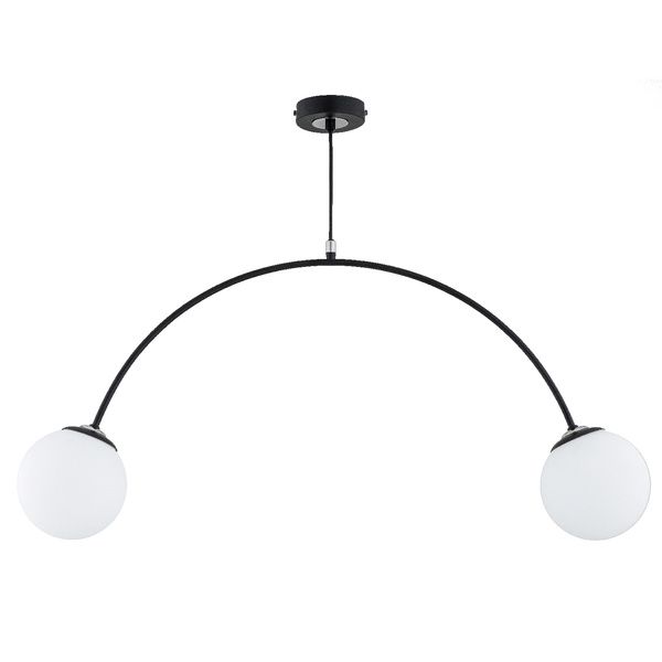 Lampa wisząca Alfa Bend czarno-biała minimalistyczna 2xE14 x 10W 1 szt.
