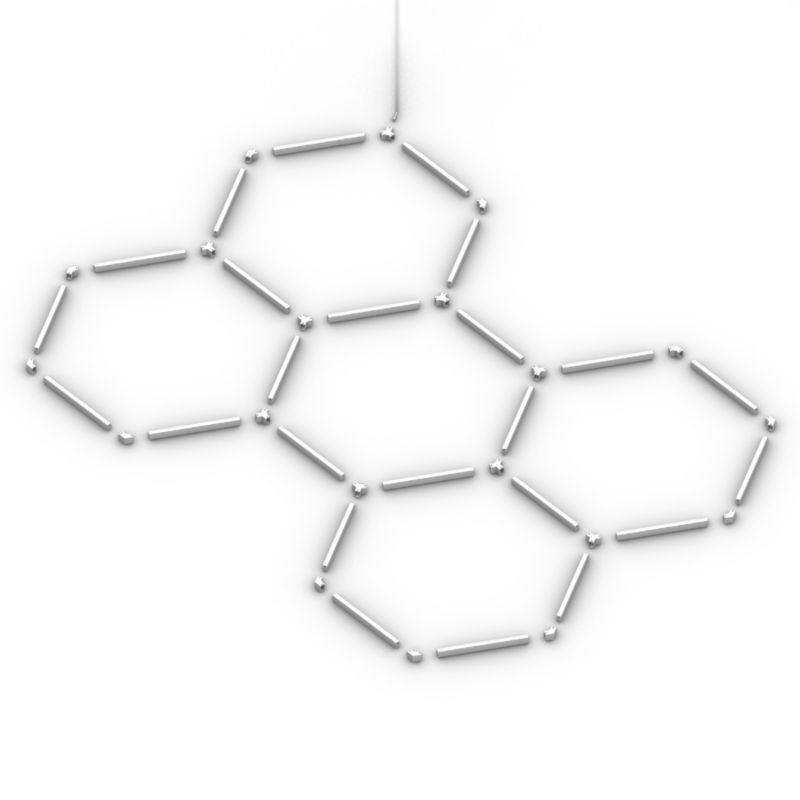 Lampa LED Hexagon MasterLED 168x238cm 192W 6500K sufitowa do garażu warsztatu 1 szt.