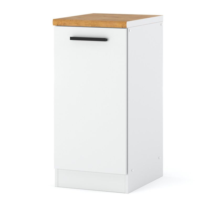 Szafka Kuchenna Hurtownia-Mebli Stojąca Blanka dolna D40 40cm Biały Mat Biały Mat 40x47x85 cm 1szt.