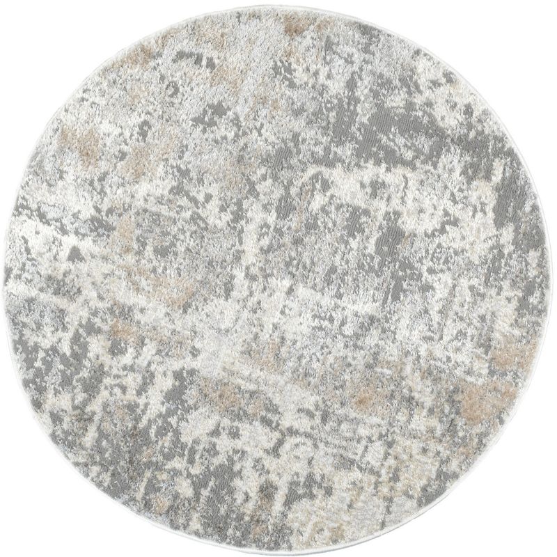 Dywan okrągły 120 cm nowoczesny Wenecja e-floor przecierka szary 1 szt