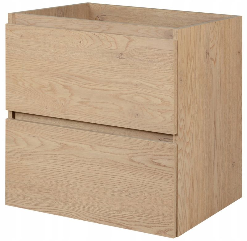 Szafka pod umywalkę Furnidea 60 cm dąb jasny wisząca Simple 1 szt.