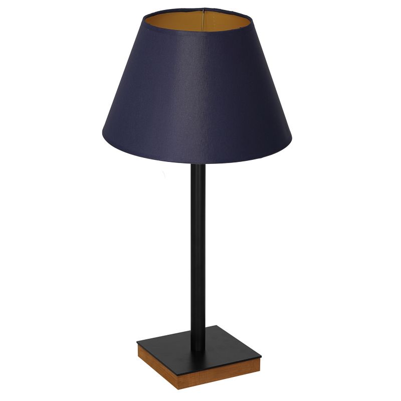 Lampa stołowa Luminex Table Lamps granatowo-czarna drewniana 1 x E27 x 15W IP20 wym: 56 x 30 x 30 cm metal - 1 szt.