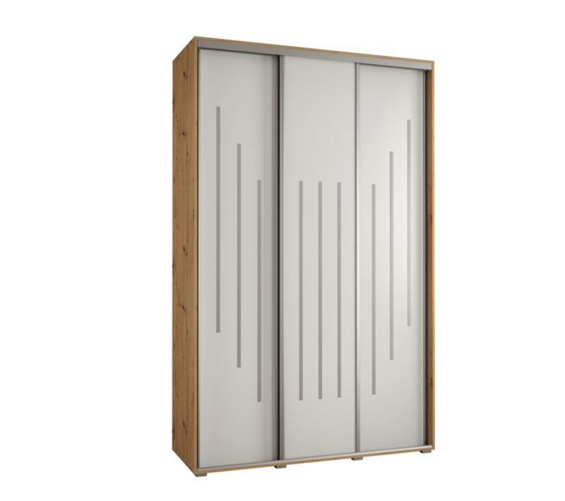 Szafa przesuwna Abiks DAVOS 8 wysoka szer.150cm gł.60cm artisan/biały/srebrny 1szt.