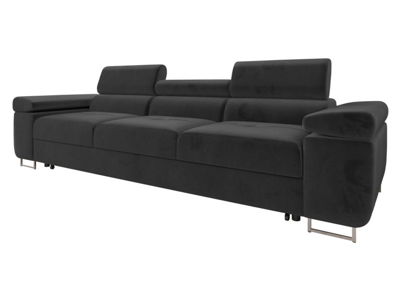 Kanapa rozkładana MIRJAN 24 Torezio Bis III czarny plusz 1 szt.