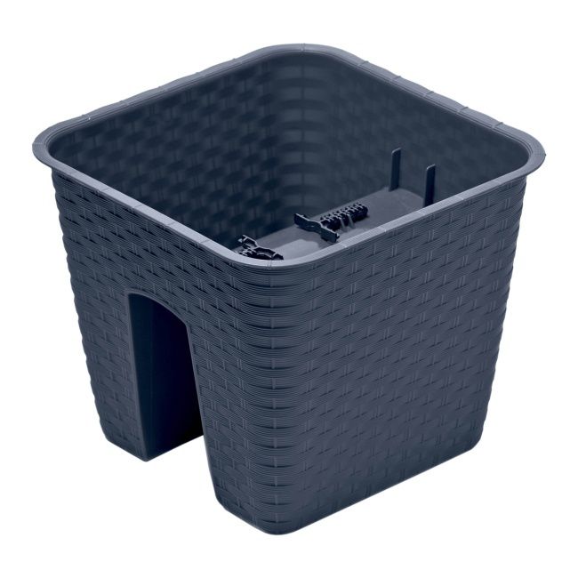 Doniczka Prosperplast Ratolla Square antracyt 28 cm