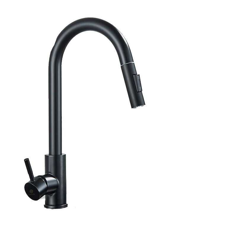 Bateria kuchenna Lauferi LAYONA mosiężna z wyciąganą wylewką czarna retro 1 szt.