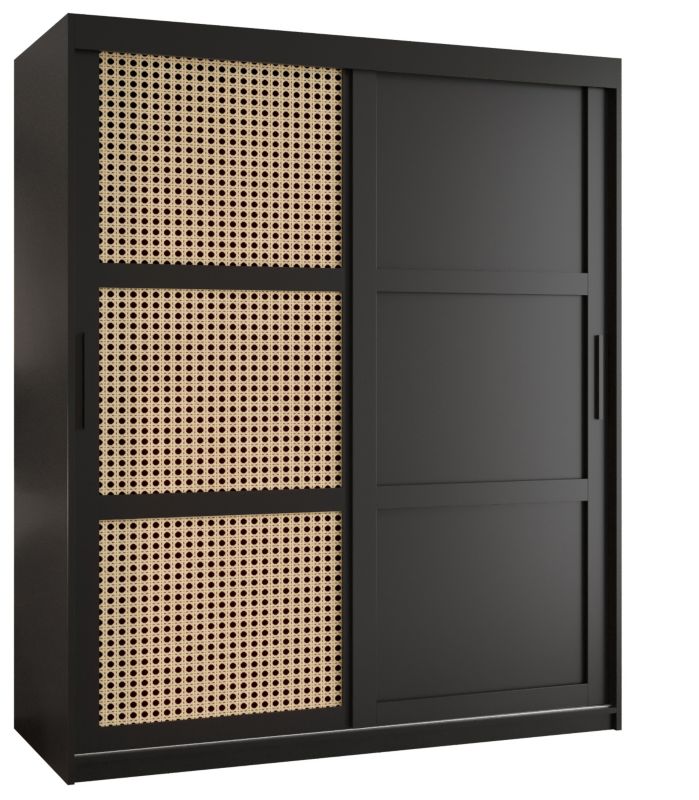 Szafa przesuwna Garderoba Abiks PLECIONKA WIEDEŃSKA 3 150 czarny 1 szt.