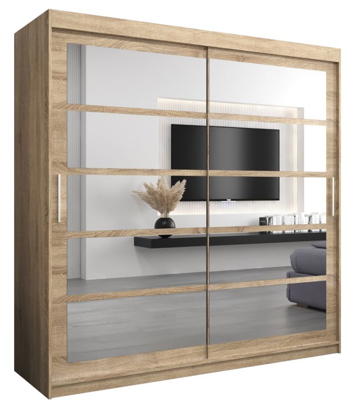 Szafa przesuwna Abiks ROMA 2 200 sonoma + sonoma 1 szt.