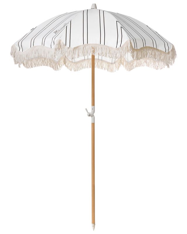 Parasol ogrodowy 155 cm Mondello Biały/ czarny 1 szt.