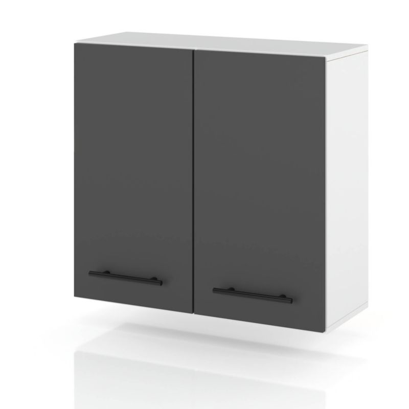 Szafka Kuchenna Hurtownia-Mebli Wisząca W80 sPremium 80cm Biały Mat Szary Mat 80x32x72 cm 1szt.