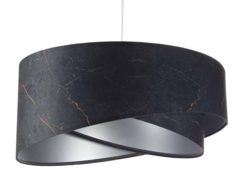 Lampa Bps Koncept wisząca BLACK MARBLE czarna/srebrna 1 szt