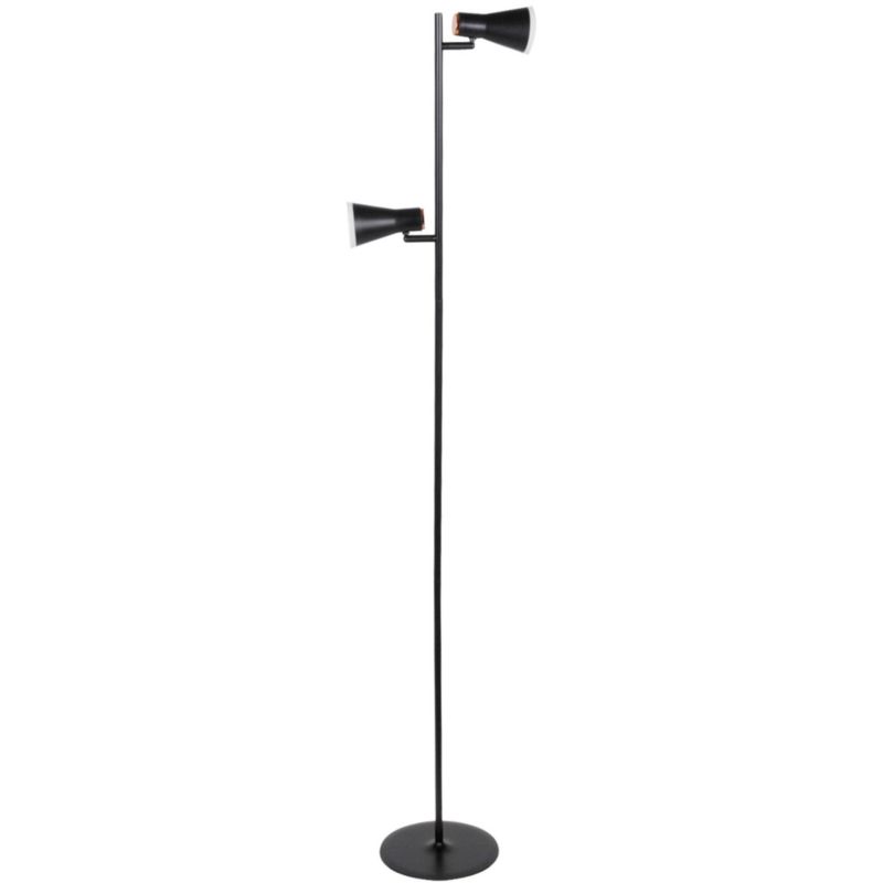 Lampa podłogowa stojąca Polux Berg czarna LED 7W 3000K 880lm wym: 145 x 21 x 26 cm - 1 szt.