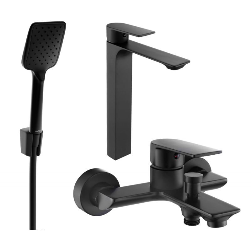 Zestaw wannowy Mexen Alexa czarny 1 szt.