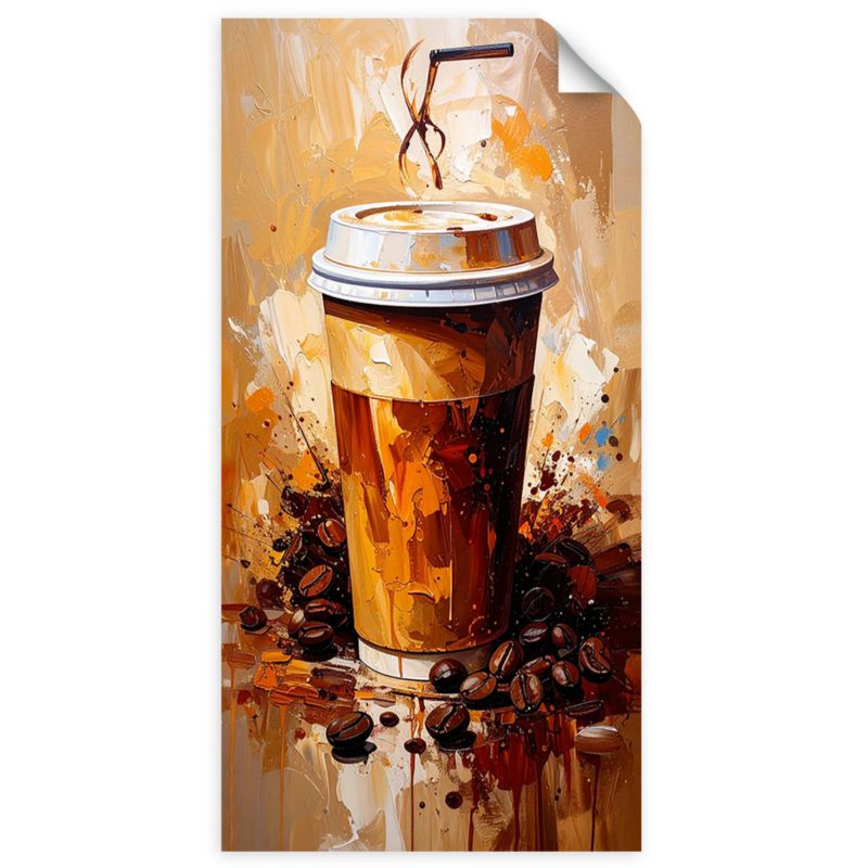 Naklejka samoprzylepna Feeby Kubek Kawa Napoje 40x80cm 1szt