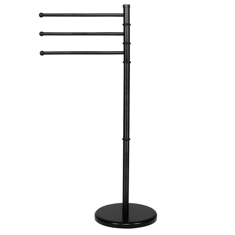 Stojak łazienkowy na ręczniki 3-ramienny Springos obrotowy czarny 1 szt.