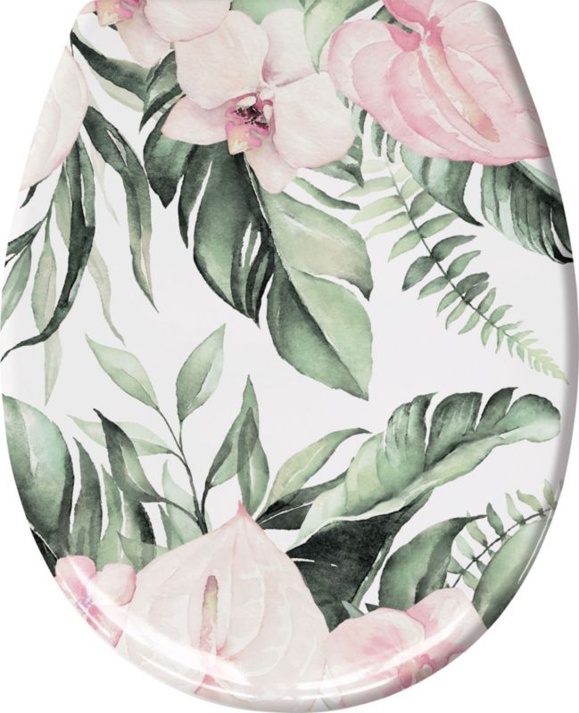 Deska sedesowa Kleine Wolke wolnoopadająca biały wzór 45x37 cm duroplast łatwy montaż 1 szt.