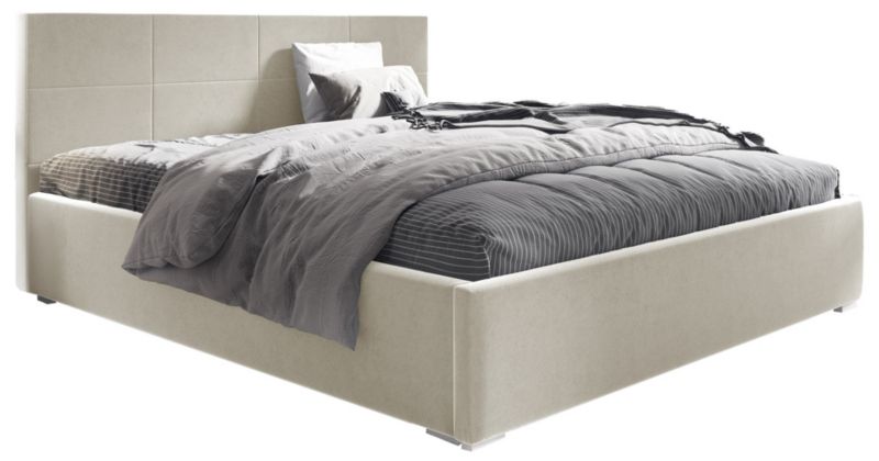 Łóżko tapicerowane 120x200 z pojemnikiem Bonni Matia Beżowe 1 szt.