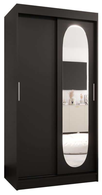 Szafa przesuwna Garderoba Abiks ROYAL 100 czarny mat 1szt.