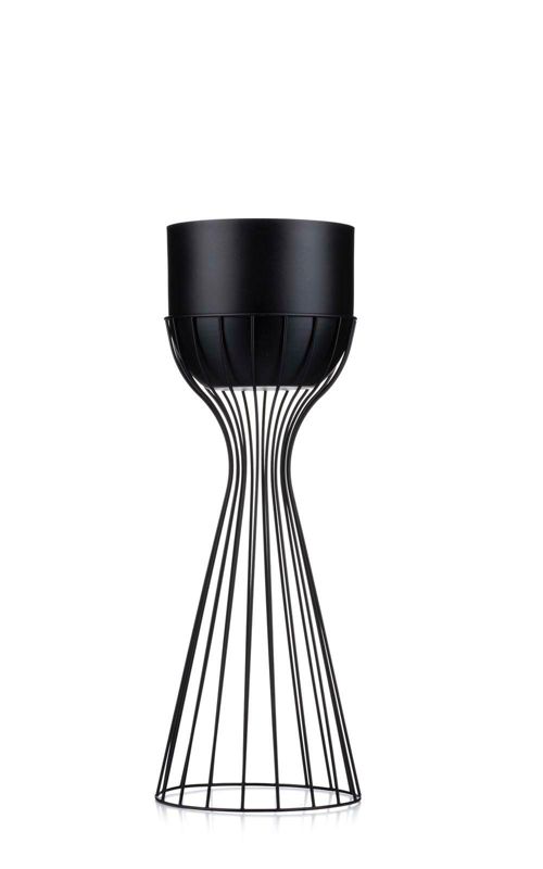 Kwietnik stojący Fern HowHomely Metalowy Czarny 20x56 cm 1 szt.