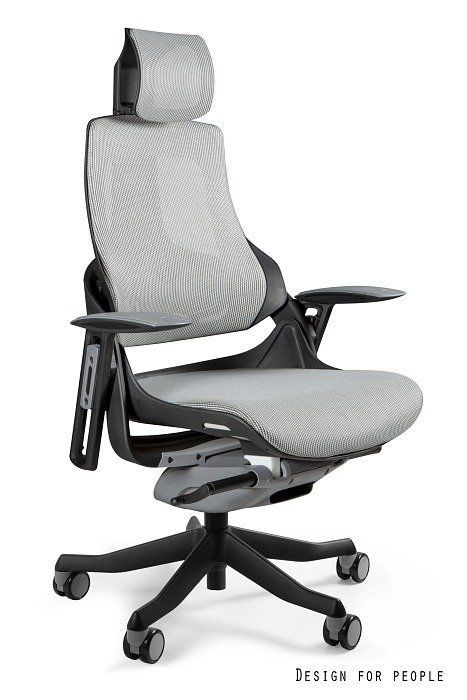 Fotel Unique biurowy WAU czarny/szary siatka 1 szt