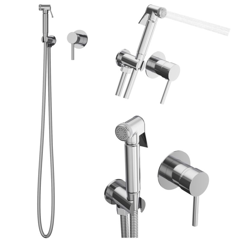 Bateria Bidetowa Podtynkowa Granitan Kivo Chrom Łazienkowa Mosiężna Natryskowa 1 szt.