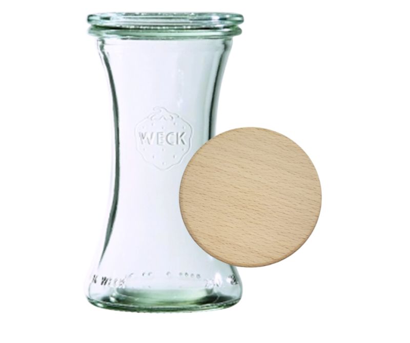 Słoik MODO24 Weck 200 ml fi 60 deli drewniane wieko 1 kpl.