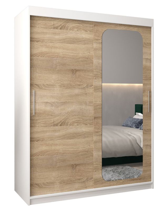 Szafa przesuwna Garderoba Abiks PROMO T2 150 biały/sonoma 1 szt.