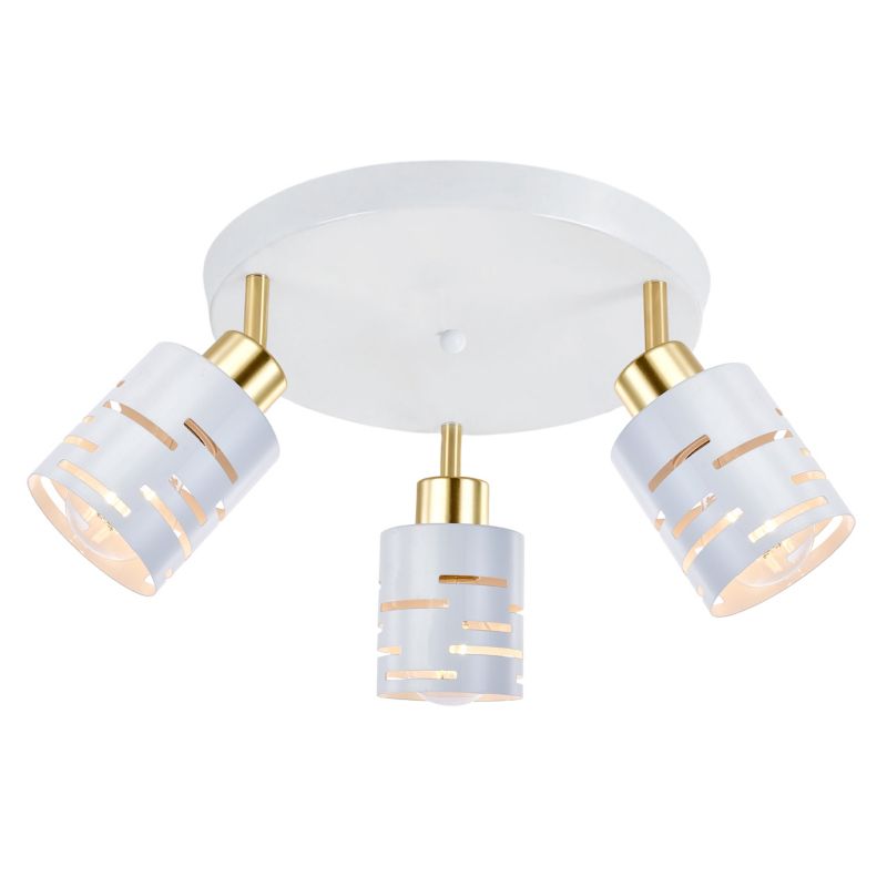 Lampa sufitowa 3 xE27 LED MasterLED Elen ruchoma biała złota oprawa kinkiet 1 szt.