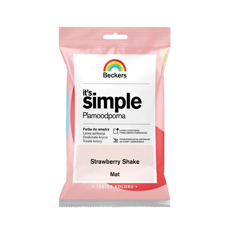 Tester farby kolorowej Beckers It's Simple strawberry shake 0,05 l
