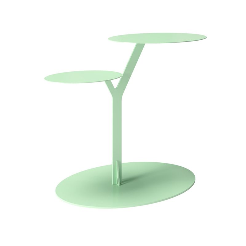 Stolik metalowy Kayani Iroko pudrowa zieleń 1 szt.