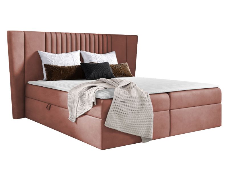 Łóżko kontynentalne MIRJAN 24 Spark 140x200 róż indyjski 1 szt.