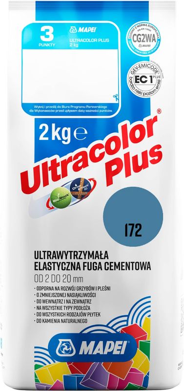 Fuga elastyczna Mapei Ultracolor Plus 172 niebieska 2 kg