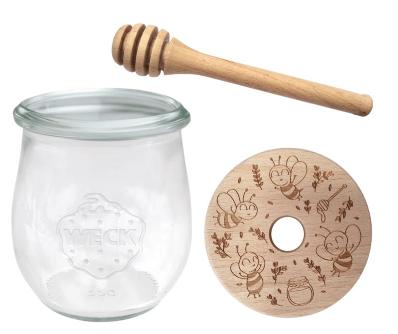 Słoik do miodu MODO24 Weck 220 ml fi 60 tulip nabierak W1 1 kpl.