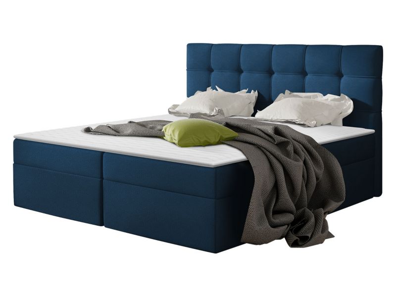 Łóżko kontynentalne MIRJAN 24 Nele 140x200 ciemny szafir 1 szt.