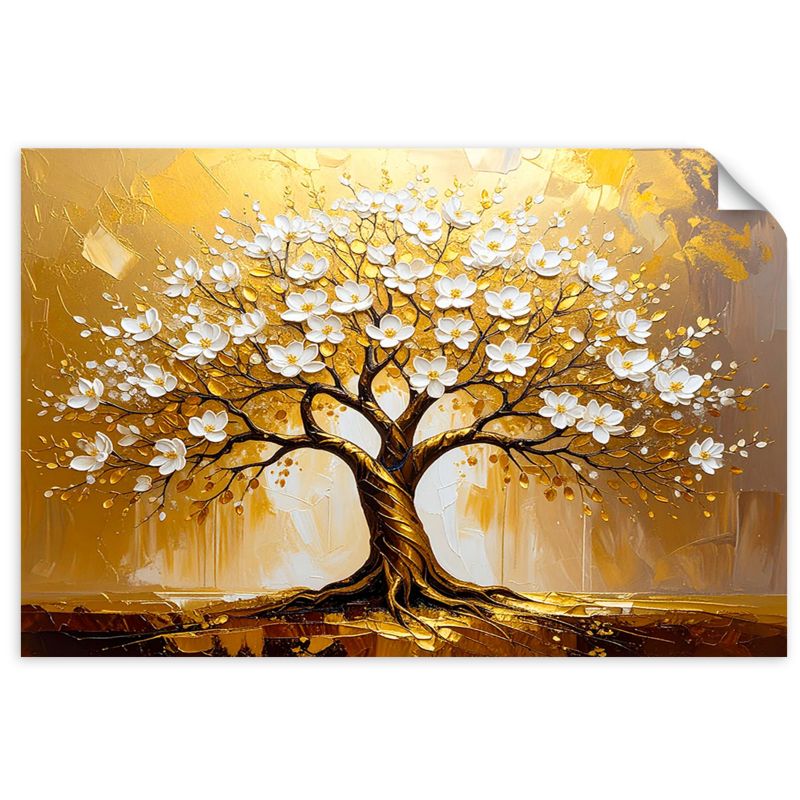 Naklejka na ścianę Feeby Drzewo Życia w złocie Abstrakcja 100x70cm 1szt