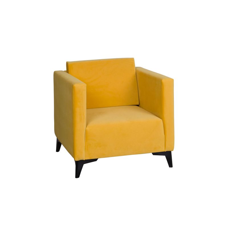 Fotel MIRJAN 24 Szafir żółty + czarny połysk 1 szt.