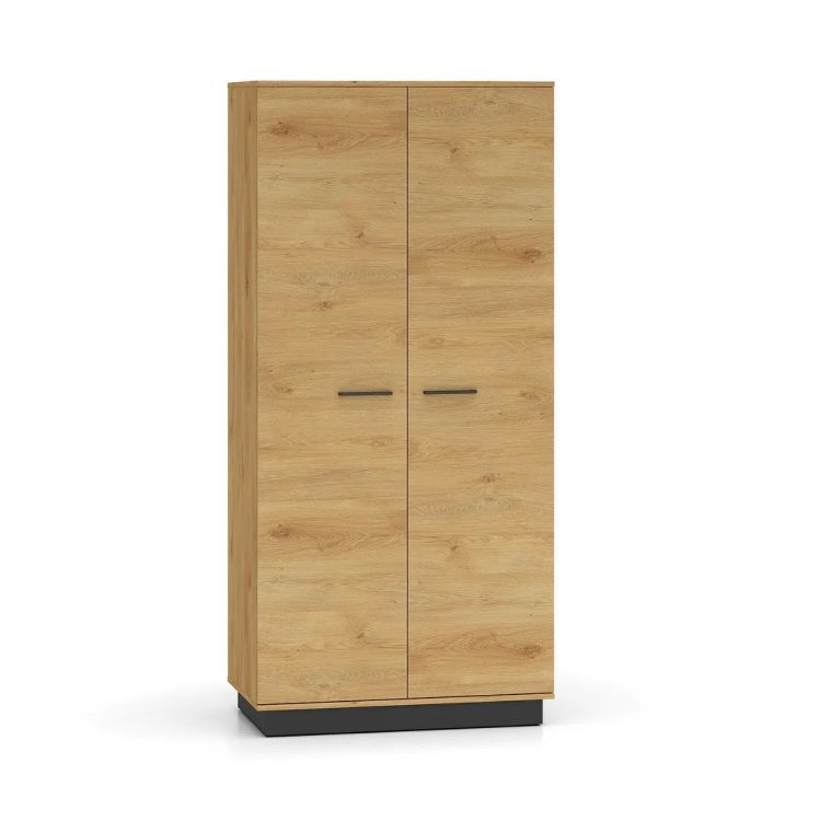 Szafa ML Meble BRONX 2D 92cm dąb/czarna 1 szt.