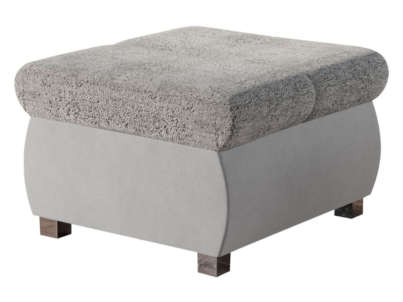 Pufa MIRJAN 24 Bangkok Mała popielaty/srebrny plusz szenilowy 1 szt.