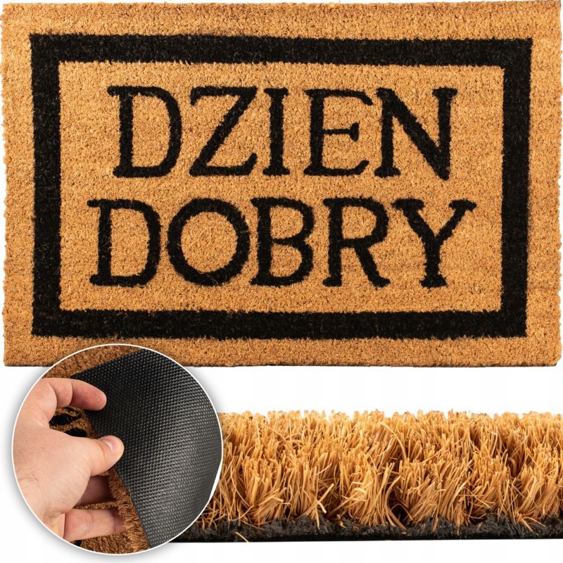 Wycieraczka kokos Deco4Home Dzień Dobry pod drzwi 40 x 60 cm 1 szt.