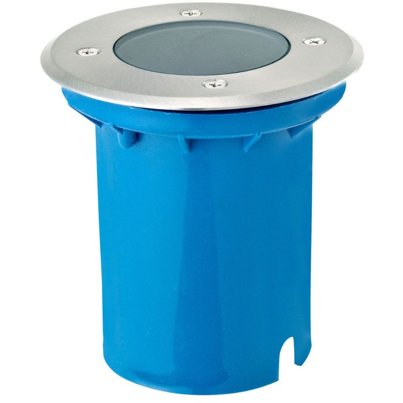 Lampa gruntowa najazdowa Polux Cometa srebrny satynowy 1 x GU10 x IP65 wym: 12,5 x 11,8 x 12 cm - 1 szt.