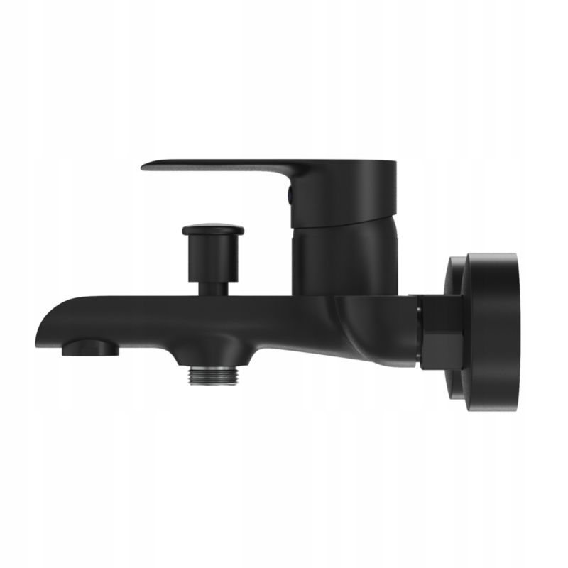 Bateria wannowo-prysznicowa ścienna Granitan łazienkowa kran do wanny czarny vito 1 szt.