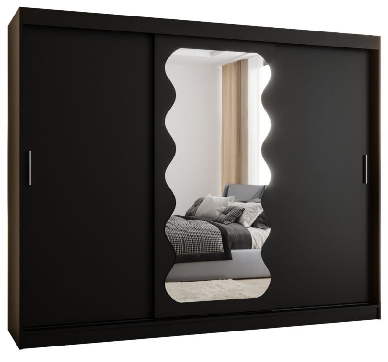 Szafa przesuwna Garderoba Abiks SPOTI 250 czarny mat 1szt.