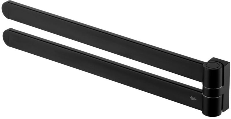 Wieszak Dwuramienny BISK Futura Black Czarny Satyna Montaż Przykręcany 44 cm 1 szt.