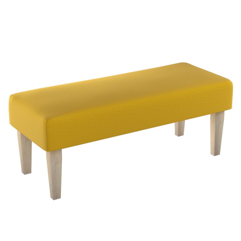 Ławka Dekoria 100 x 40 x 40 cm miodowy welwet 1 szt.